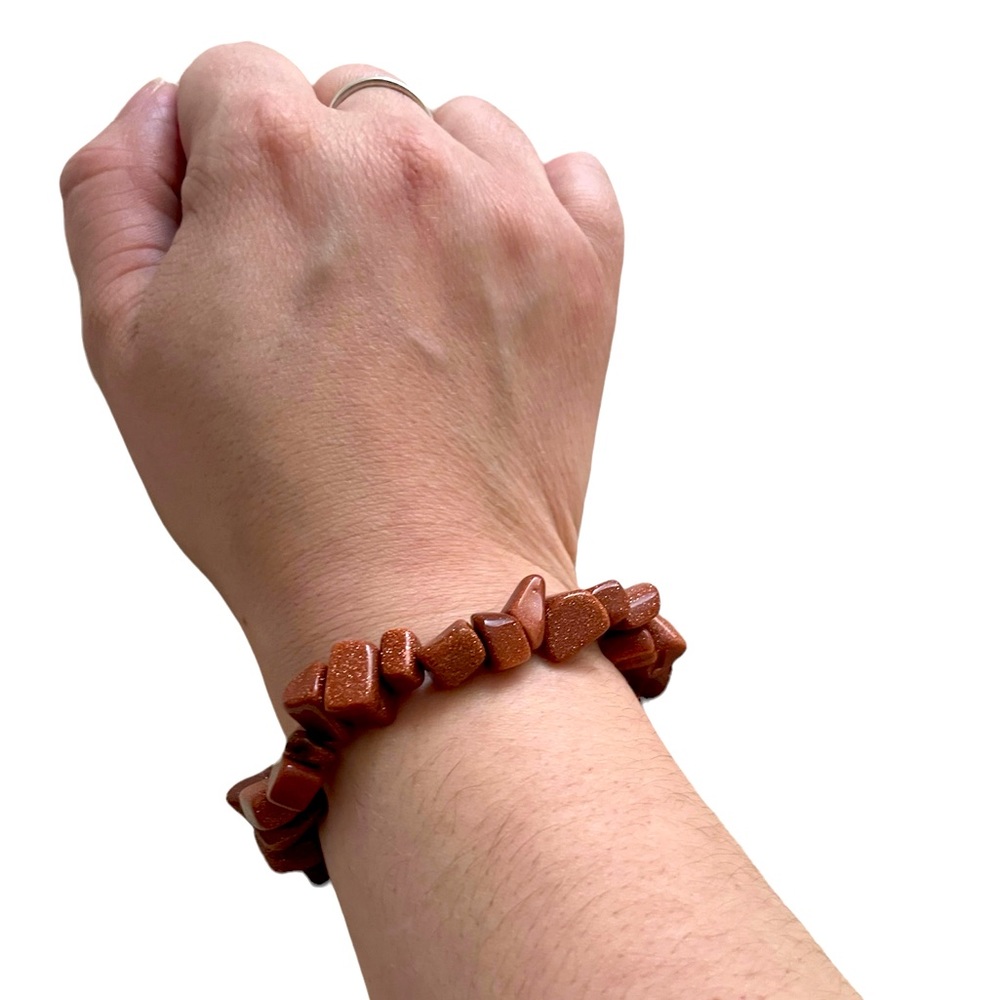 Gold stone bracelet